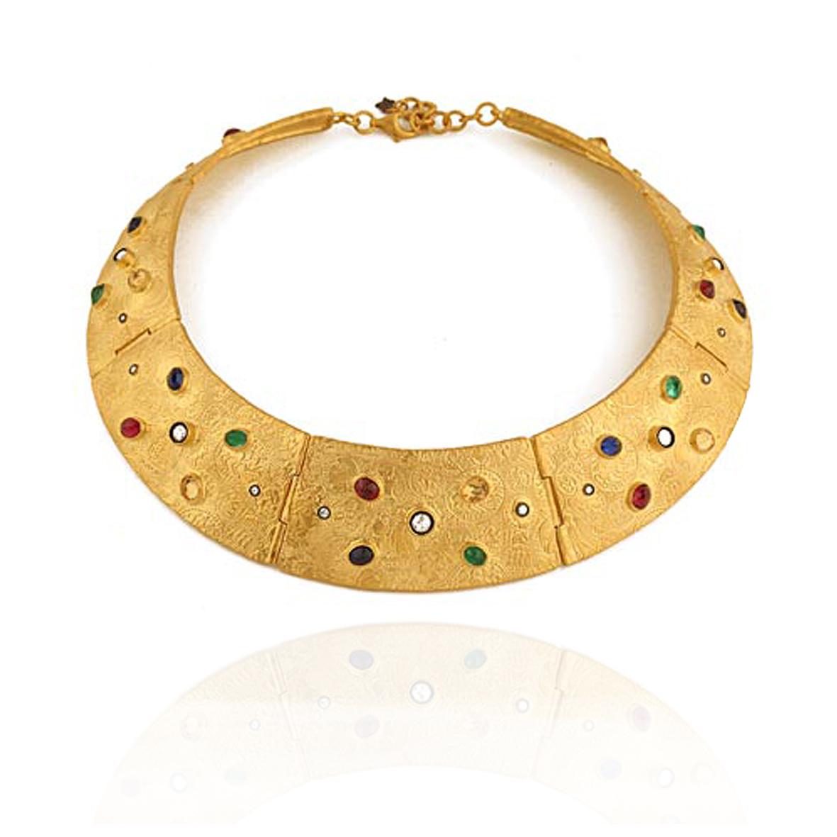 Diamond & Mix Gems Necklace