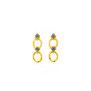 Hammered Chain Earrings - K.S. Sze & Sons