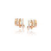 3 Rows Diamond Earrings - K.S. Sze & Sons