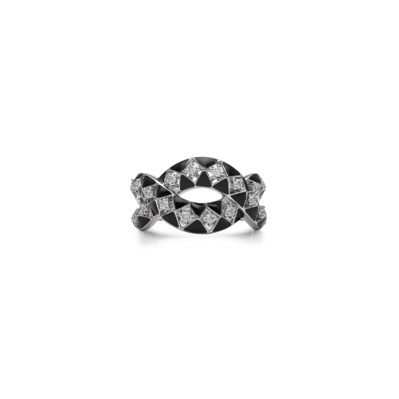 Diamond & Enamel Ring