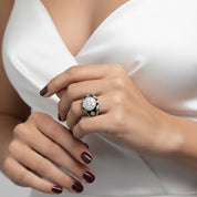 Diamond Eye and Enamel Ring