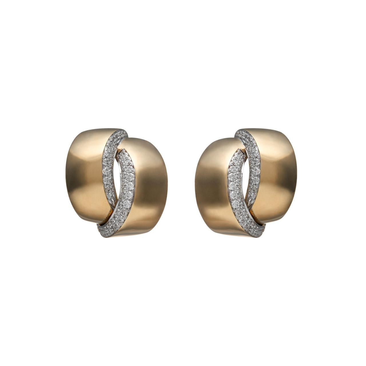 Yellow Gold Diamond Earrings