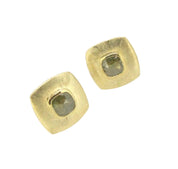Yellow Gold Rough Diamond Earrings - K.S. Sze & Sons