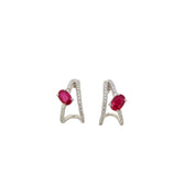 Ruby Diamond Earrings - K.S. Sze & Sons