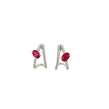 Ruby Diamond Earrings