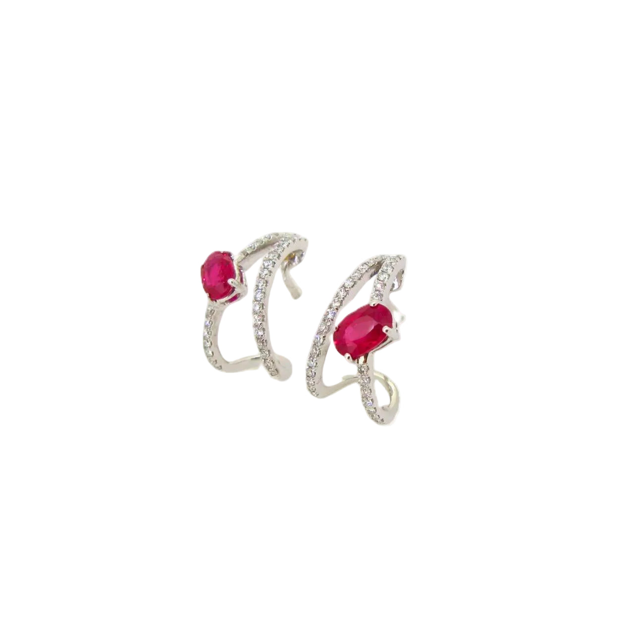 Ruby Diamond Earrings - K.S. Sze & Sons