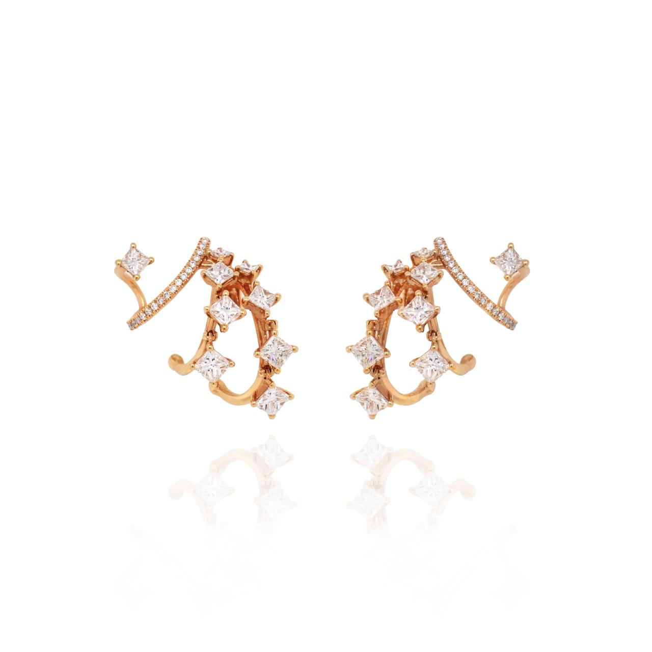 Hoop Row Diamond Earrings - K.S. Sze & Sons