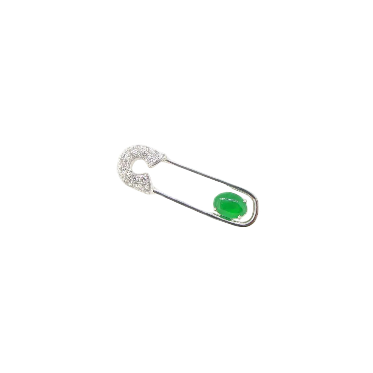 Jade Diamond Pin Necklace
