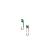 Jade Diamond Pin Earrings