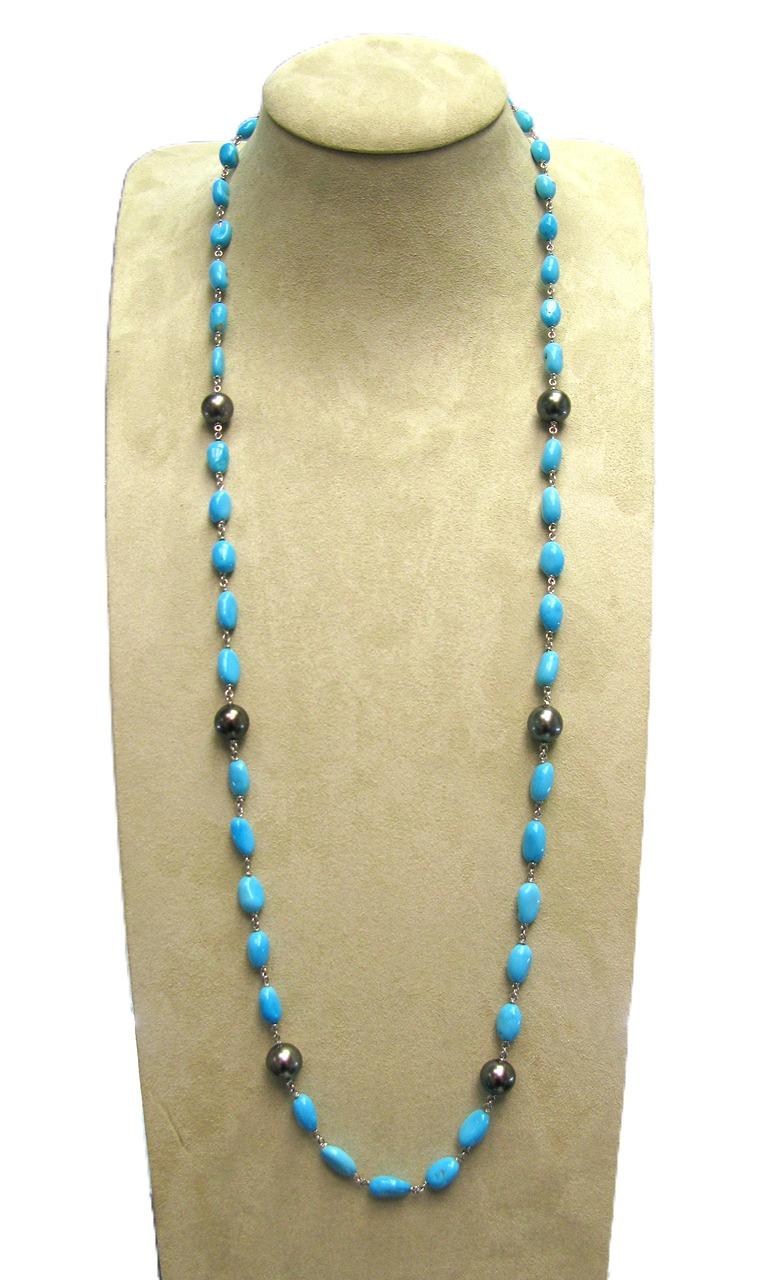 Turquoise & Pearl Necklace