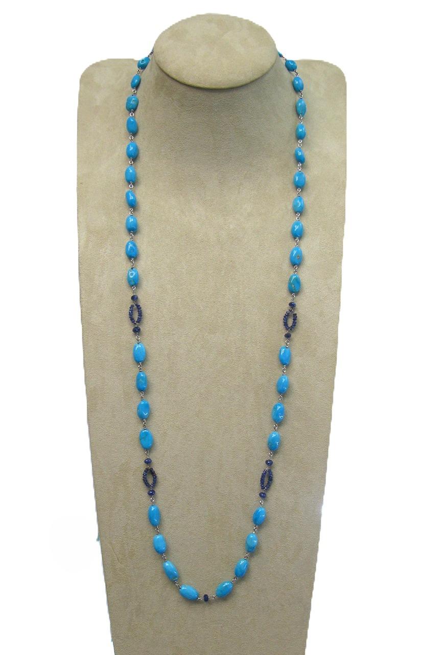 Turquoise Sapphire Necklace
