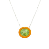 Tourmaline Enamel Necklace