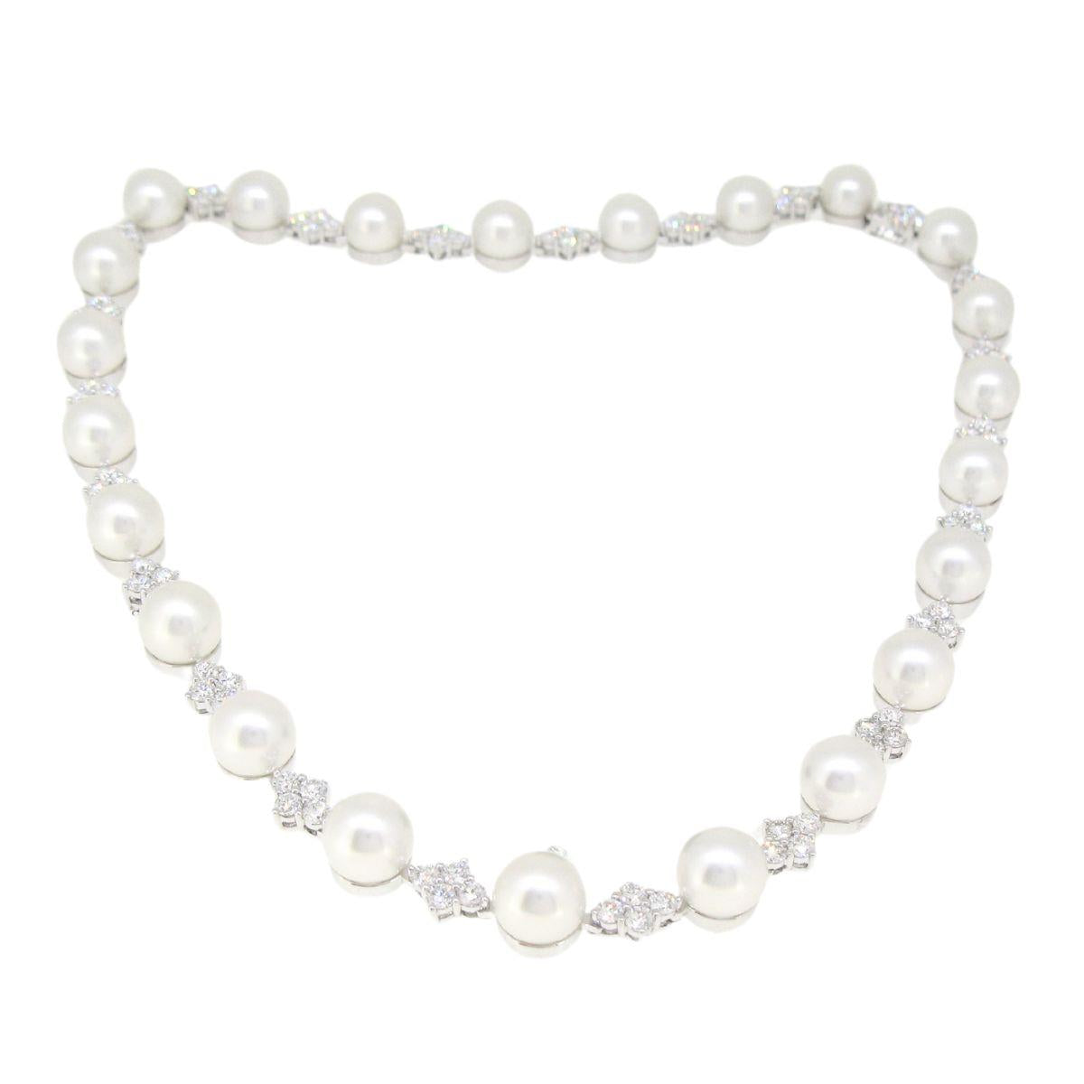 South Sea Pearl & Diamond Necklace - K.S. Sze & Sons