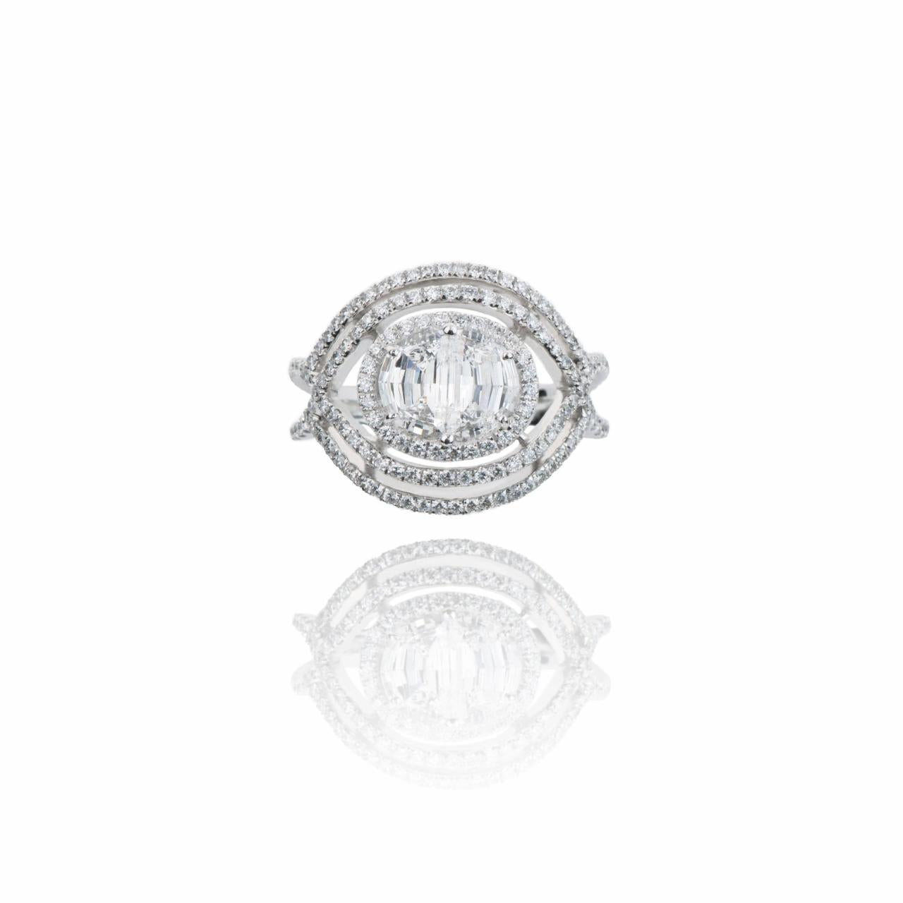 Illusion Ellipse Ring - K.S. Sze & Sons