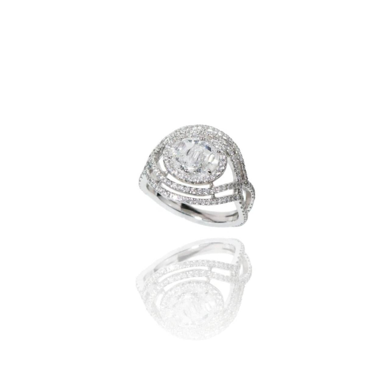 Illusion Ellipse Ring - K.S. Sze & Sons