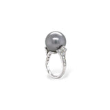 Tahitian Pearl & Diamond Ring