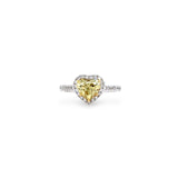 Heart-Shaped Fancy Yellow & White Diamond Ring (GIA Certificate)