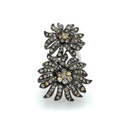 Color Diamond Floral Ring - K.S. Sze & Sons