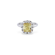 Fancy Intense Yellow & White Diamond Ring (GIA Certificate) - K.S. Sze & Sons
