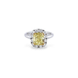 Fancy Intense Yellow & White Diamond Ring (GIA Certificate)