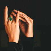 Jadeite & Rose Cut Diamond Ring - K.S. Sze & Sons