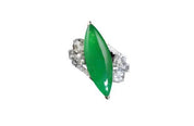Jadeite & Rose Cut Diamond Ring - K.S. Sze & Sons