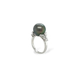 Tahitian South Sea Pearl & Diamond Ring