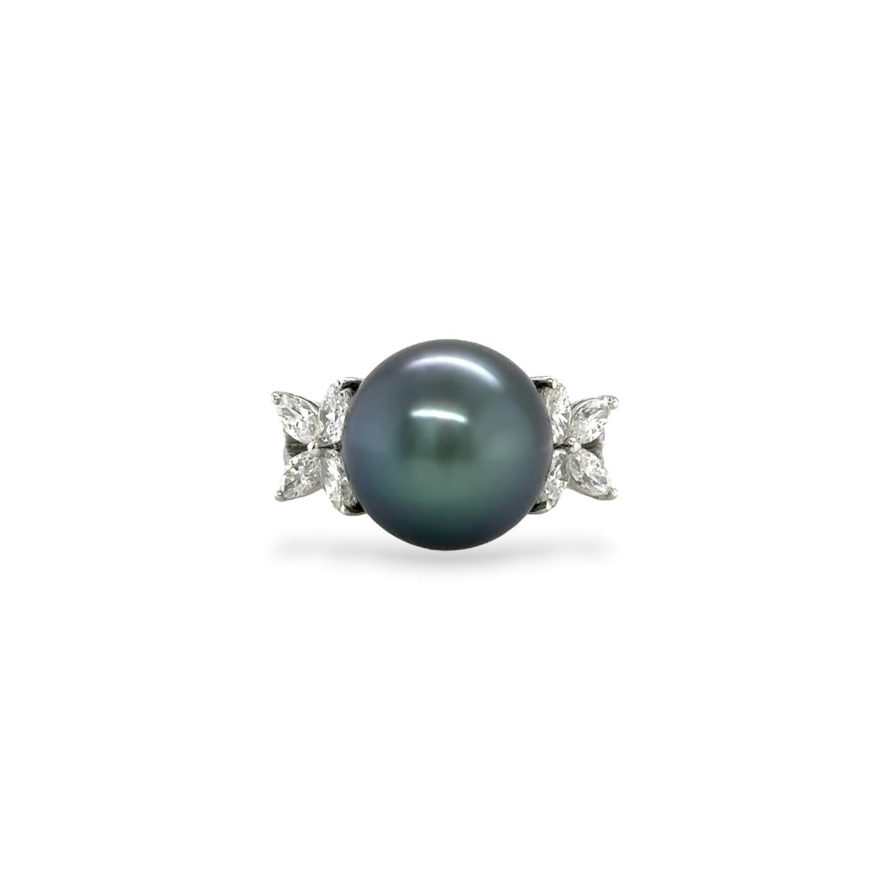 Tahitian South Sea Pearl & Diamond Ring - K.S. Sze & Sons