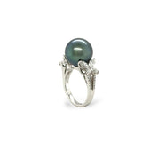 Tahitian South Sea Pearl & Diamond Ring - K.S. Sze & Sons