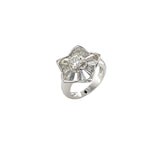 Tappered & Round Diamond Star Ring
