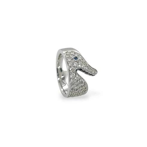 Diamond & Sapphire Rabbit Ring - K.S. Sze & Sons