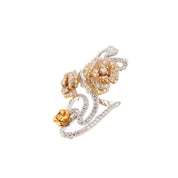 White Diamond Floral Ring - K.S. Sze & Sons