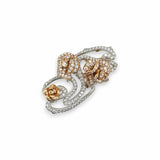 White Diamond Floral Ring