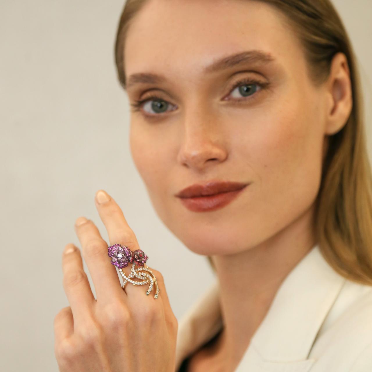 Diamond Rose Ring - K.S. Sze & Sons