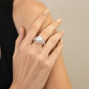 South Sea Pearl & Diamond Ring