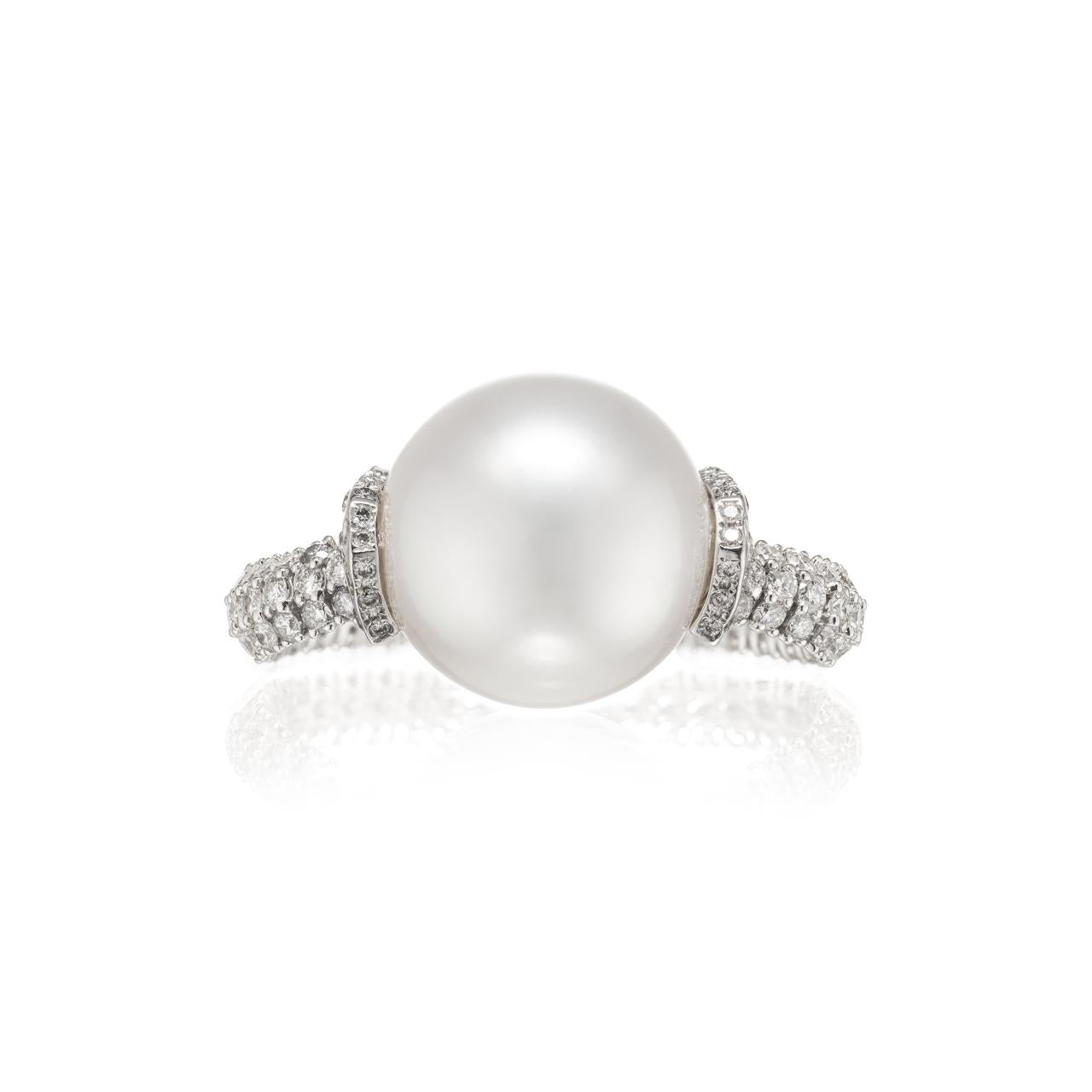 South Sea Pearl & Diamond Ring - K.S. Sze & Sons