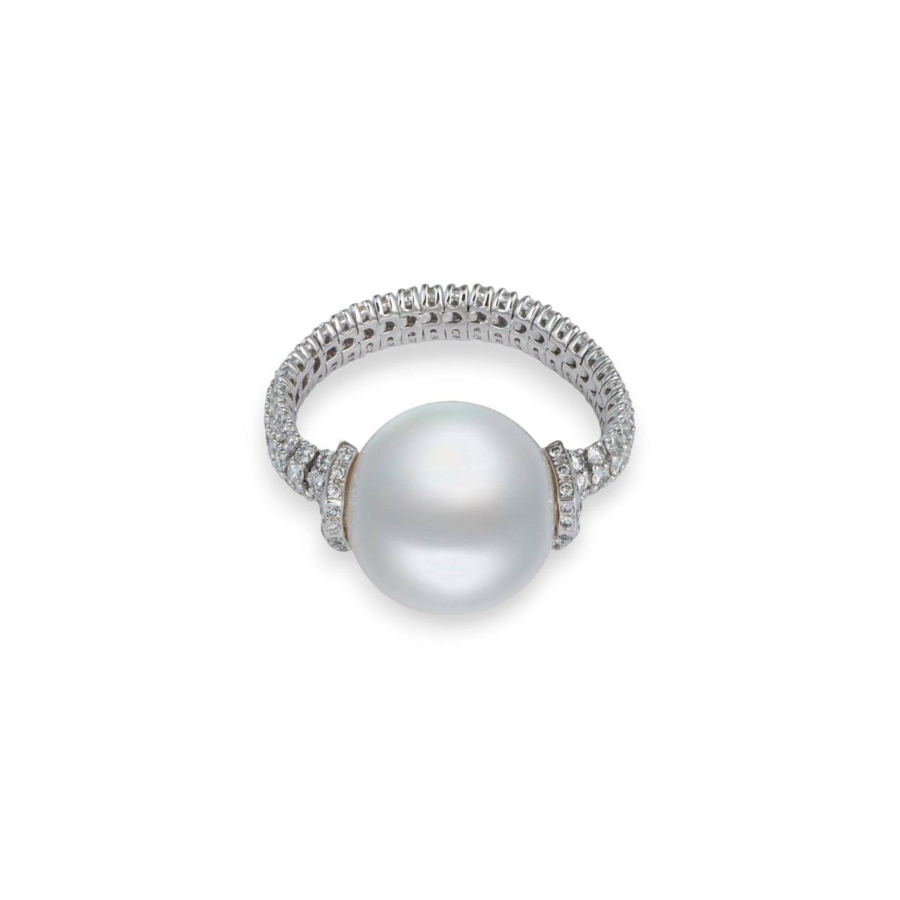 South Sea Pearl & Diamond Ring - K.S. Sze & Sons