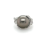 Tahitian South Sea Pearl & Diamond Ring