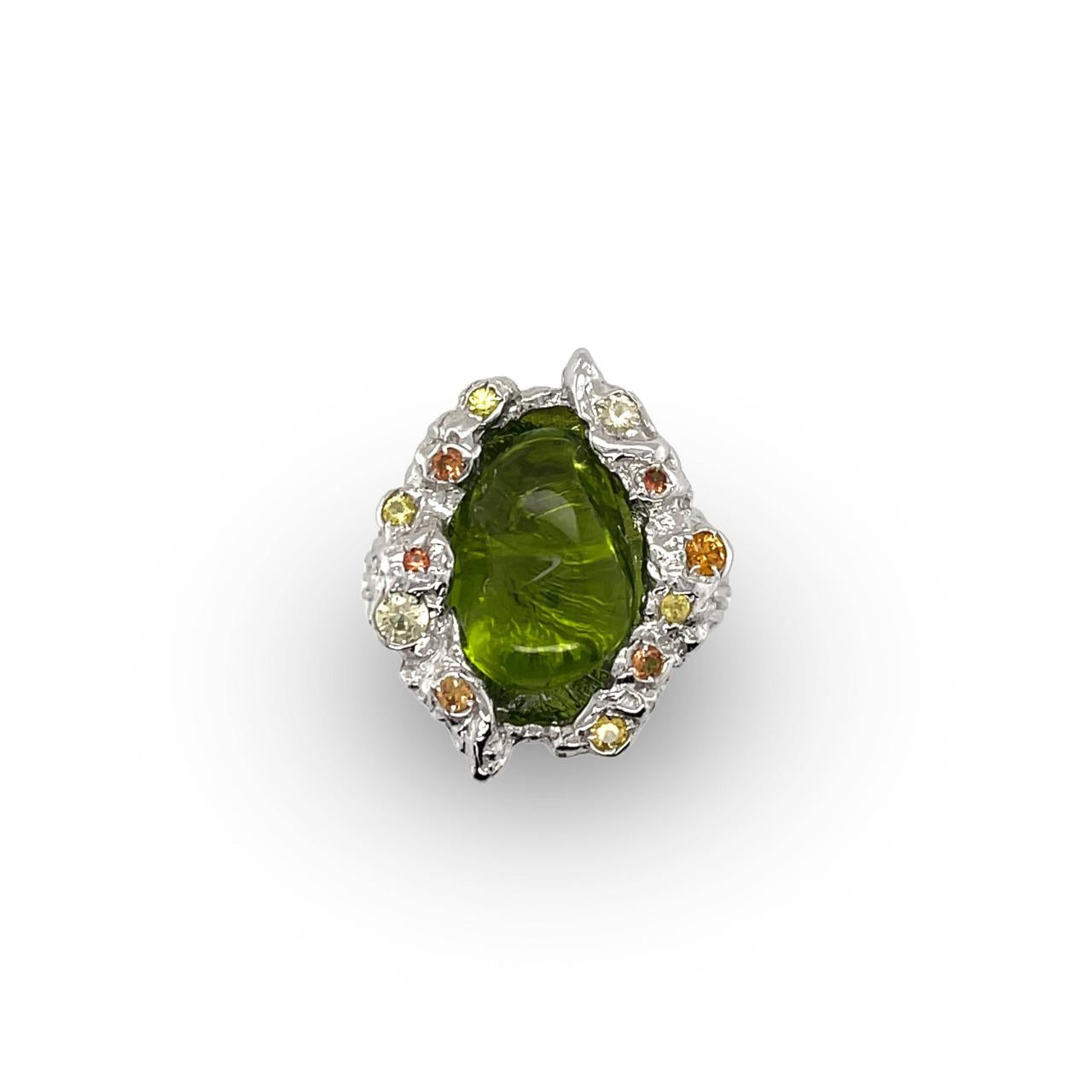 Peridot & Multicolored Sapphire Ring - K.S. Sze & Sons