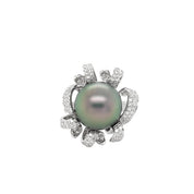 Tahitian South Sea Pearl & Diamond Ring - K.S. Sze & Sons