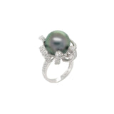 Tahitian South Sea Pearl & Diamond Ring