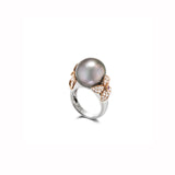 Tahitian South Sea Pearl, Diamond & Ruby Ring