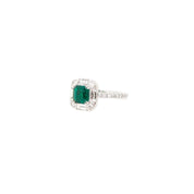 Emerald & Diamond Ring (GRS Certificate) - K.S. Sze & Sons