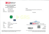Cushion-Shaped Emerald & Diamond Ring (GRS Certificate)