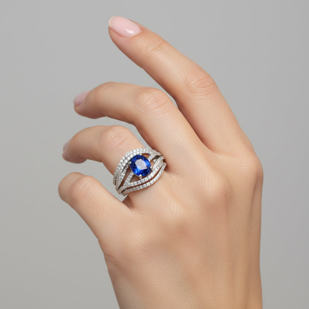 Sapphire & Diamond Ring