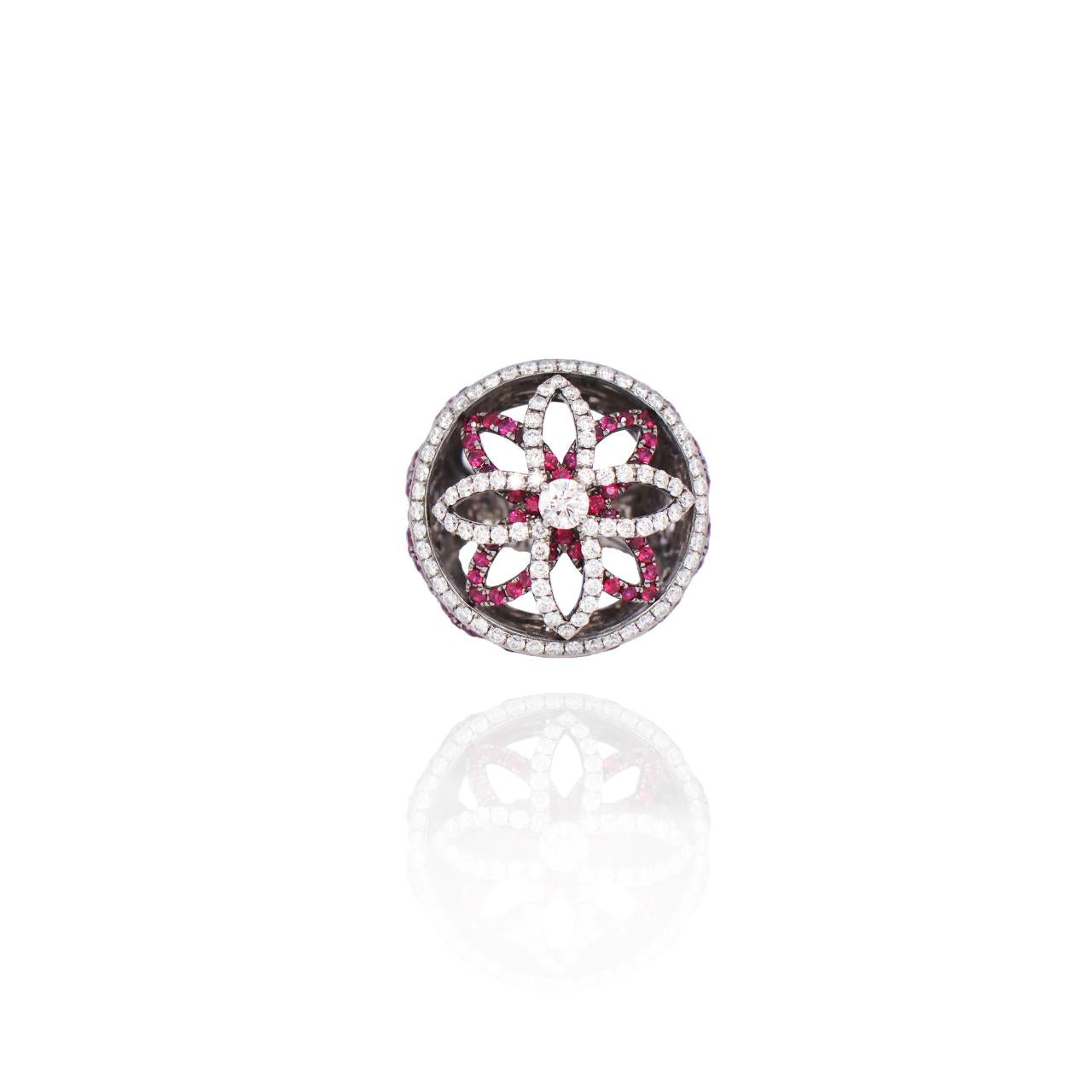 Ruby & White Diamond Ring