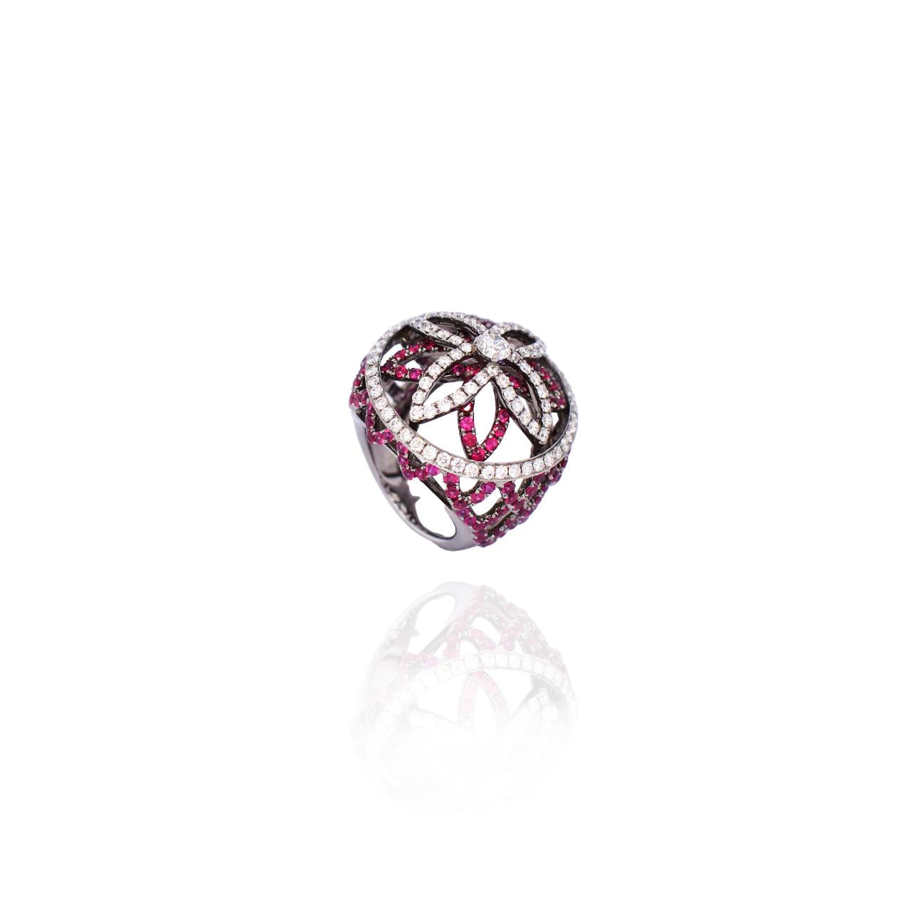 Ruby & White Diamond Ring