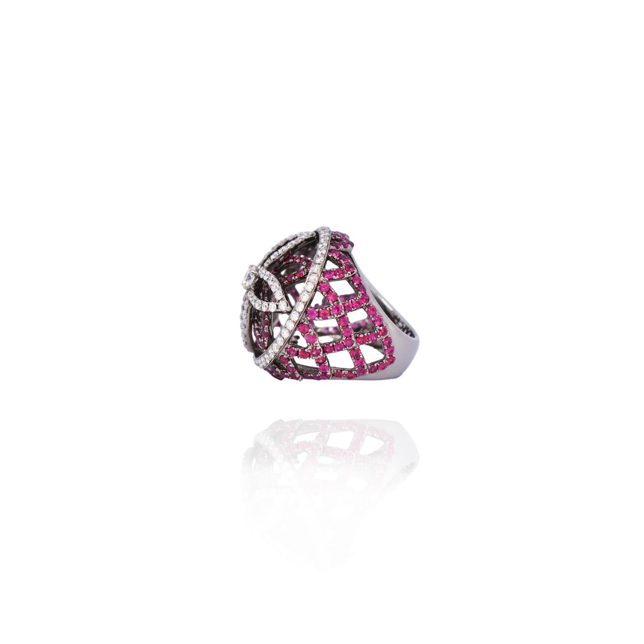 Ruby & White Diamond Ring