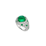 Cushion-Shaped Emerald Ring (Gubelin Certificate)