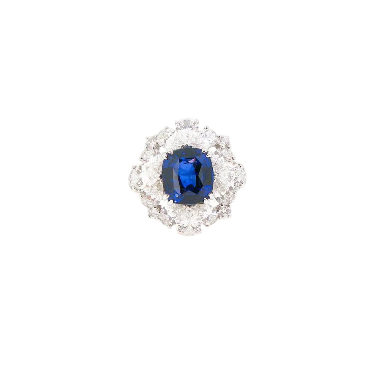 Unheated Sapphire Diamond Ring - K.S. Sze & Sons